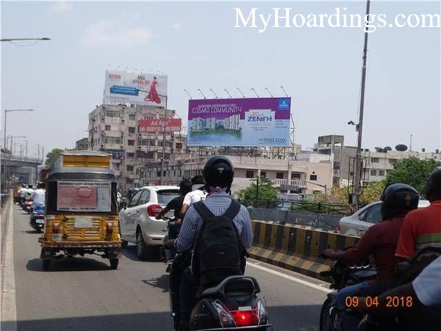 Outdoor advertising in India, Sec'Bad YMCA Flyover Hyderabad Billboard advertising, Flex Banner